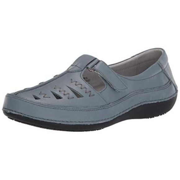 NEW Propet Womens Clover Nubuck Loafer Flat Size 9.5 Slip Ons Fisherman - Picture 1 of 3